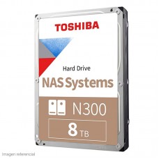 Disco duro Toshiba N300, 8TB NAS, SATA 6.0Gb/s, 7200rpm, 256MB Cache, 3.5"
