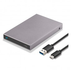 Enclosure de Aluminio SSK 2.5", USB-C 3.1 Gen 2 (6Gbps) a SATA, Ultra Slim