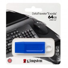 Memoria USB Kingston DataTraveler Exodia 64GB, USB 3.2, Azul