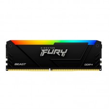 Memoria Kingston Fury Beast, 8GB, DDR4, 3600MHz, CL17, 1.35V, 288-Pin, RGB, DIMM