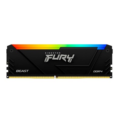 Memoria RAM Kingston Fury Beast RGB BLACK, 16GB, DDR4, 3600MHz, CL18, 1.35V