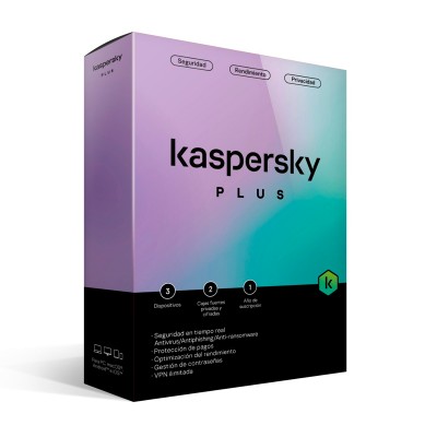 Antivirus Kaspersky Plus, 3PC - 1 Año