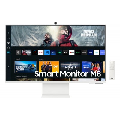 Monitor Inteligente Samsung M8, 32". UHD. Webcam, USB-C. Blanco