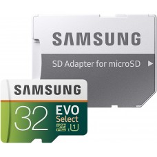 Memoria Samsung MicroSDHC EVO, 32GB, UHS-I, Grado 1, Clase 10, con Adaptador SD.