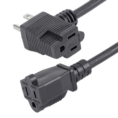 Cable de extensión StarTech de 30.48cm, NEMA 5-15P / NEMA 5-15R