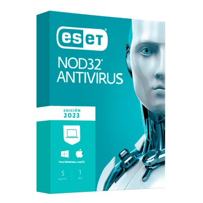 Software Eset NOD32 Anti-Virus Edicion 2023 para 5 PCs, Licencia 1 año