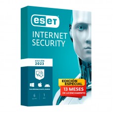 Software Eset Internet Security Edicion 2023 para 6 PCs, Licencia 1 año.