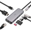 Hub SSK Adaptador Multipuertos 8-en-1,  USB-C a HDMI, 2 x USB 3.0, PD, SD, TF, USB 2.0, RJ45