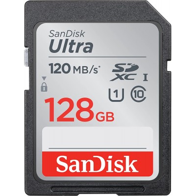 Memoria Sandisk Flash Ultra SDHC UHS-I Clase 10, 120Mb/s, 128GB
