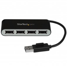 Concentrador Ladrón Startech USB 2.0 de 4 Puertos con Cable Integrado