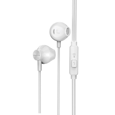 Audifono C/microf. Philips In-ear TAUE101wt 3.5mm Bass Sound Blanco