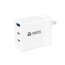 Adaptador de corriente Teros TE-70207W, GaN, PD 65W, BLANCO
