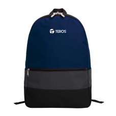 Mochila Teros TE-IDS2054, Poliéster, notebook hasta 15.6", color azul+gris+negro