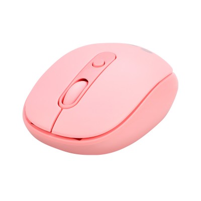 Mouse óptico inalámbrico Teros TE5075R, color Rosado, 1600 dpi, receptor USB