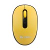 Mouse óptico inalámbrico Teros TE5075Y, color Negro / Amarillo, 1600 dpi, receptor USB