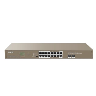 Switch Tenda TEG1118P16 250W, 16GE + 2SFP Ethernet con 16-Port PoE