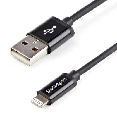 Cable Startech a 2m Lightning a USB A 2.0 - Negro