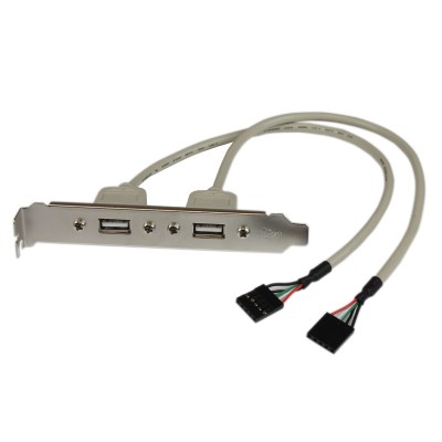 Adaptador Startech de Placa USB A Hembra 2 puertos