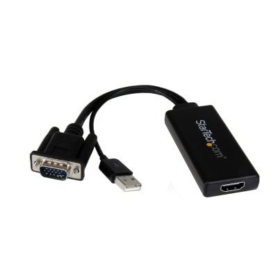 Adaptador Startech VGA a HDMI con audio y alimentación USB, 1080 p