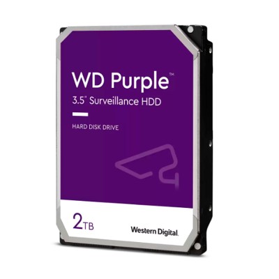 Disco duro Western Digital WD Purple, 2TB, SATA 6.0 Gb/s, 64MB Cache, 5400 rpm, 3.5" - WD23PURZ