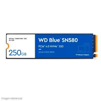 Unidad de estado solido Western Digital Blue SN580 NVMe, 250GB M.2, PCIe