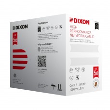 Cable Dixon U/UTP Cat. 5e 4Px24 AWG LSZH, 305m, Serie 7060