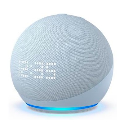 Parlante Inteligente Amazon Alexa Echo Dot de 5ª generación - Blanco con Reloj