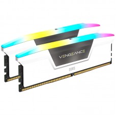 Kit De Memoria Corsair Vengeance RGB De 64 Gb (2 X 32 Gb) DDR5 DRAM, 5200 MHz, C40, Blanco