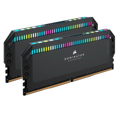 Kit de memoria Corsair Dominator Platinum RGB de 64 GB (2x32 GB) DDR5 DRAM, 6000 MHz, C40