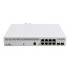 Switch Mikrotik CSS6108P2SIN, 8x Gigabit PoE-out ports y 2x 10 Gigabit SFP+ ports.