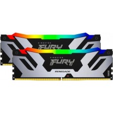 Memoria RAM Kingston FURY Renegade RGB DDR5, 6400MHz, 48GB (2 x 24GB), Non-ECC, CL32, XMP, Plata