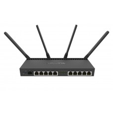 Router MikroTik RB4011IGS5HACQ2HNDIN, 10xGigabit port router, SFP+ 10Gbps cage, dual band 2.4GHz/5GHz 4x4