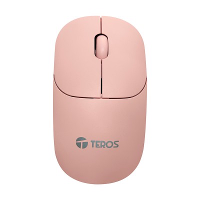 Mouse óptico inalámbrico Teros TE1217S, color Negro, 1000 dpi, receptor USB.