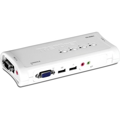 Trendnet TK-409K. Switch KVM 4 puertos USB con audio (incluye 4 cables kvm)