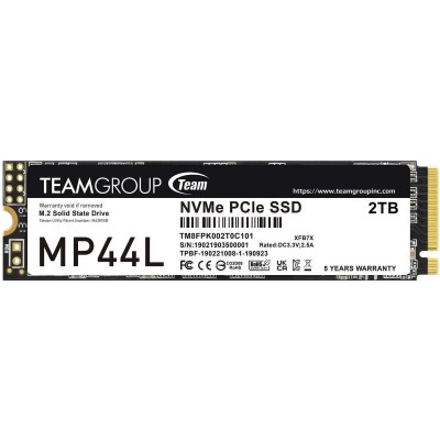 SSD TeamGroup MP44L M.2 PCIe 4.0, 2TB, PCIe 4.0 x4 con NVMe