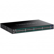 Switch Administrable TrendNet TPE-3524S, 48 puertos gigabit PoE+, 4 puertos SFP+ 10G
