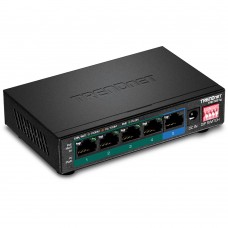 Switch de red TrendNet TPE-TG51G, 4 puertos Gigabit PoE+, 1 puerto gigabit