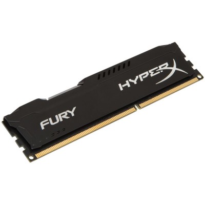 Memoria kingston HyperX Fury Black, 8 GB, DDR4, 2400 MHz, CL15, XMP