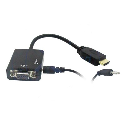 Convertidor de HDMI (Macho), a VGA + Audio