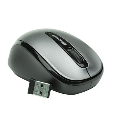Mouse óptico inalámbrico Microsoft Mobile 3500, 1000 dpi, BlueTrack, Gris, Receptor USB