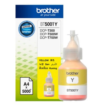 Tinta Brother Bt5001y Yellow - Dcp-T300 / Dcp-T500w / Dcp-T700w