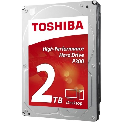 Disco duro Toshiba P300, 2TB, SATA 6.0 Gbps, 7200 RPM, 64MB Cache, 3.5".