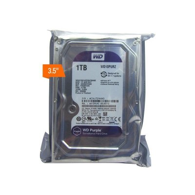 Disco duro Western Digital Purple Surveillance, 1TB, SATAIII, 5400RPM, 64MB, 3.5"