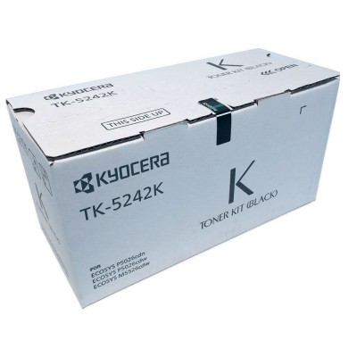 Toner Kyocera TK-5242K, Negro, 4000 paginas, para EcoSys M5526cdw.