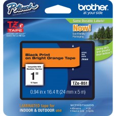 Cintas Brother Tze-B51 1 En. En negro brillante Naranja P-touch