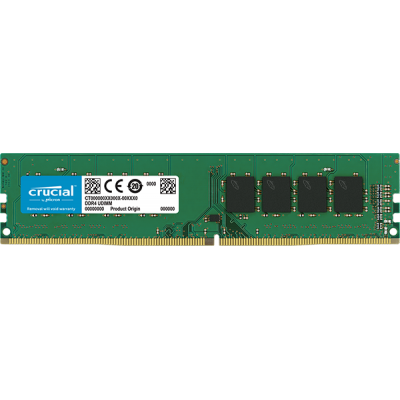 Memoria Crucial CT4G4DFS824A, 4 GB, DDR4, DDR4, 2400 MHz, UDIMM, CL17, 1.2V.