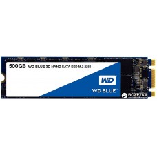 SSD Western Digital Blue, 500GB, SATA 6.0 Gbps, M.2 2280, 3D NAND.