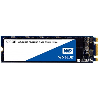 SSD Western Digital Blue, 500GB, SATA 6.0 Gbps, M.2 2280, 3D NAND.