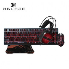 Teclado Xblade Gaming + Mouse + Audifono + Pad Assassin X KMH409 