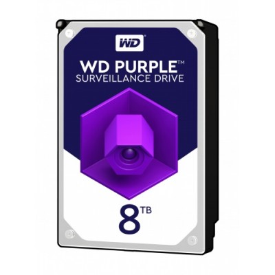 Disco duro Western Digital Purple, 8TB, SATA 6.0 Gb/s, 256 MB Cache, 5400 RPM, 3.5"